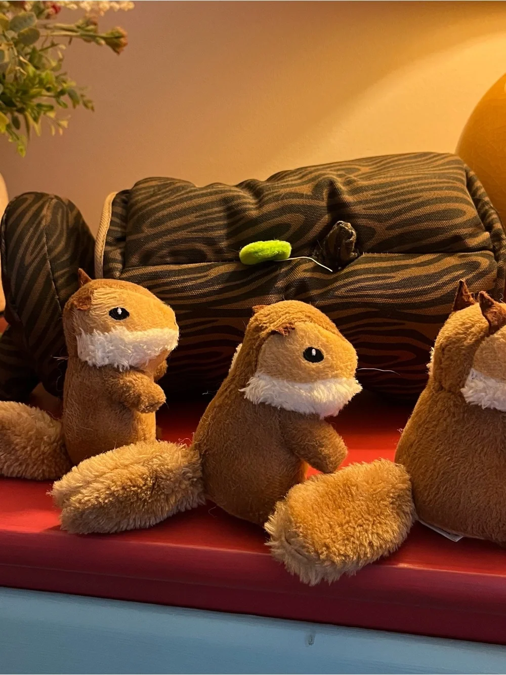 Outward Hound Hide-A-Critter series — Plush Log Hideout with squirrels